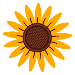 Ilustración de cabeza de girasol Diseño PNG