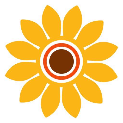 Logotipo da cabeça de girassol Desenho PNG