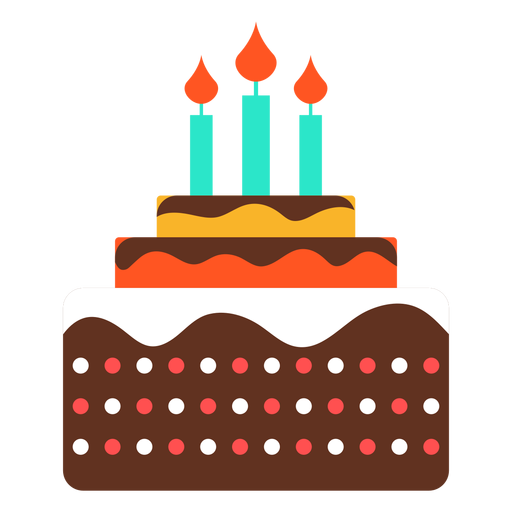 Download Three candles birthday cake icon - Transparent PNG & SVG ...