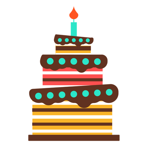 Pastel de cumpleaños de tres pisos - Descargar PNG/SVG transparente