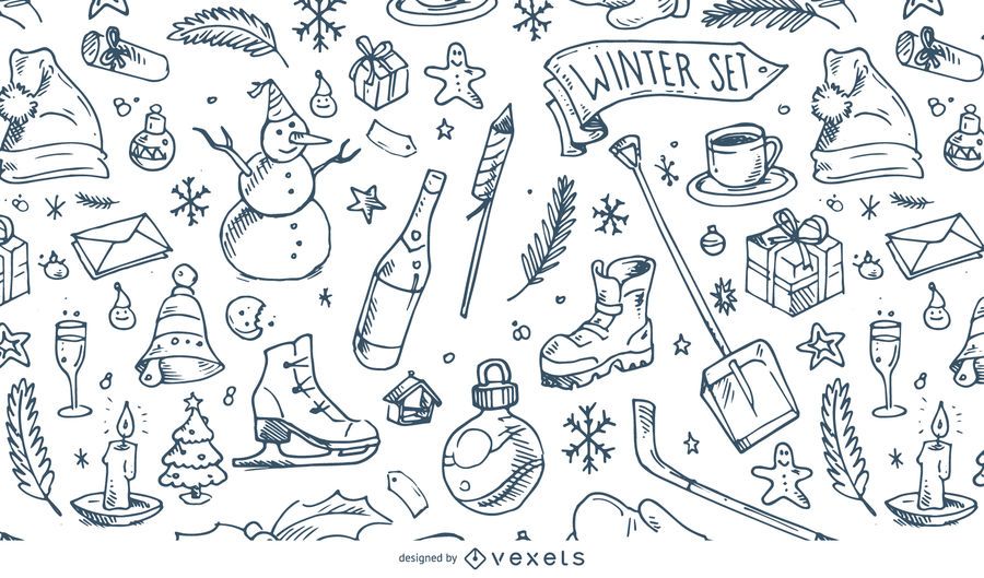 Ilustración de patrón de invierno Ilustración de patrón de invierno