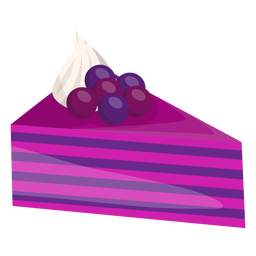 Fatia de bolo triangular com frutas vermelhas Transparent PNG