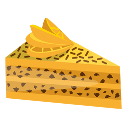 Dreieckskuchenscheibe mit Zitrone PNG-Design