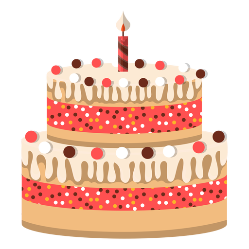 Ícone de bolo de aniversário de dois andares Desenho PNG