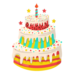 ilustração de design de clipart de bolo de aniversário 9304513 PNG