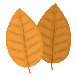 Gelbe Tabakblätterillustration PNG-Design