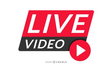 Design do cabeçalho do vídeo ao vivo