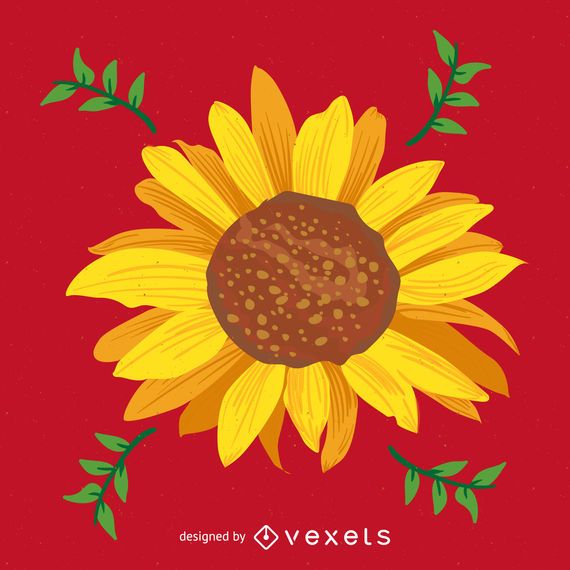 Bright sunflower illustration Bright sunflower illustration