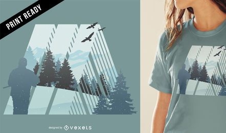Camping in nature t-shirt design