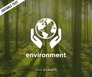 Plantilla de logotipo de medio ambiente terrestre