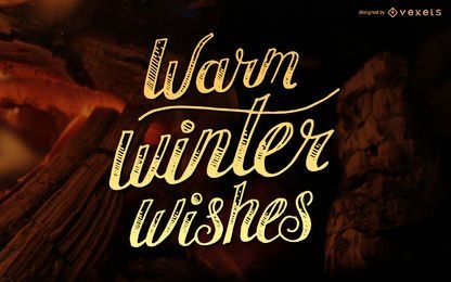 Winter lettering illustration