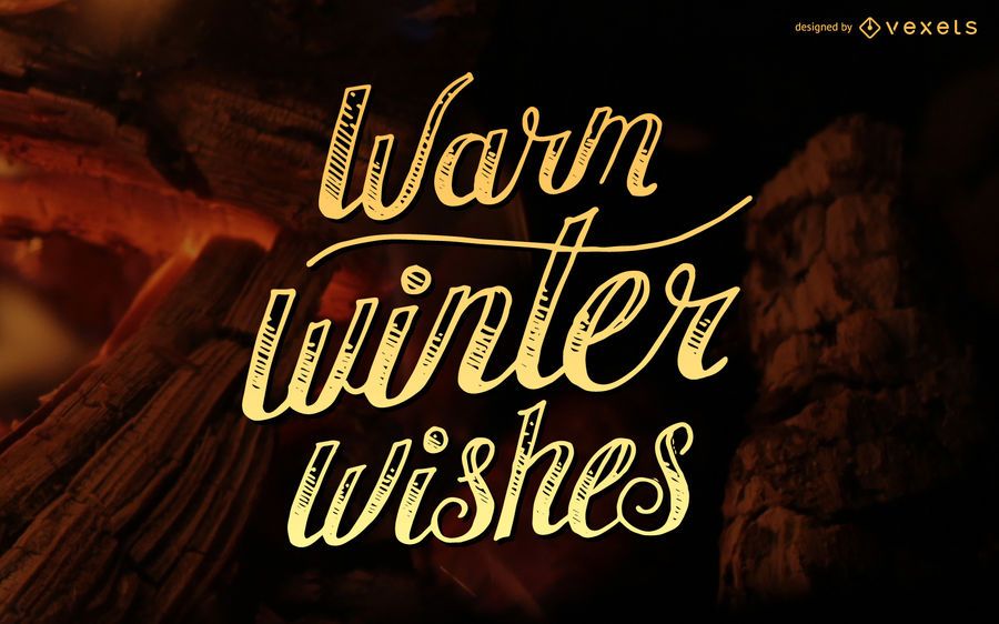 Winter lettering illustration Winter lettering illustration