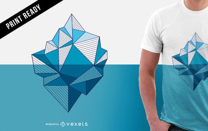 Ilustración de iceberg para diseño de camiseta. Ilustración de iceberg para diseño de camiseta.