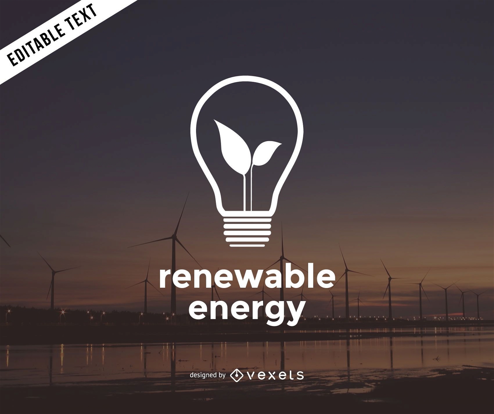 Modelo de logotipo de energia renov?vel