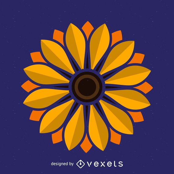 Minimalist sunflower illustration Minimalist sunflower illustration