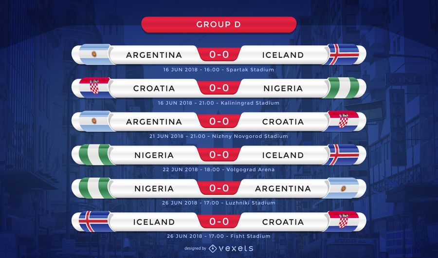 Russia 2018 group D fixture Russia 2018 group D fixture