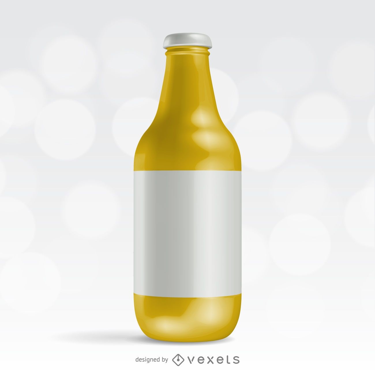 Design de embalagem de garrafa realista