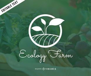 Ecology Farm logo template mockup Ecology Farm logo template mockup