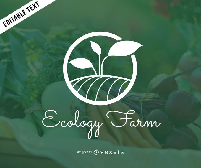 Ecology Farm logo template mockup Ecology Farm logo template mockup