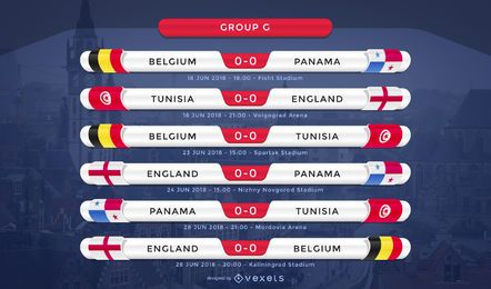 Rusia 2018 Copa del mundo grupo G accesorio Rusia 2018 Copa del mundo grupo G accesorio