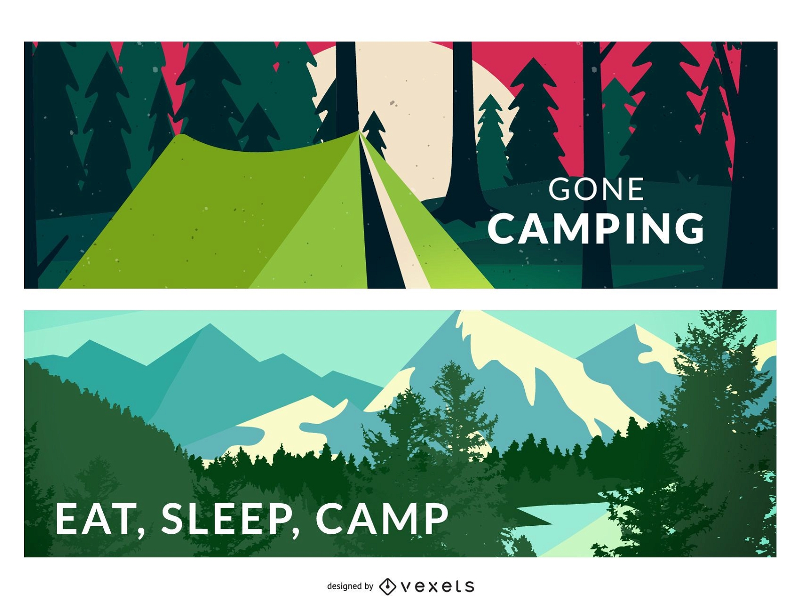 Camping Illustrationen Pack