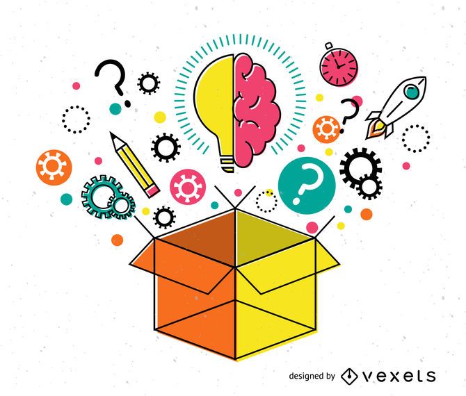 Idea Box Illustration - Vector Download