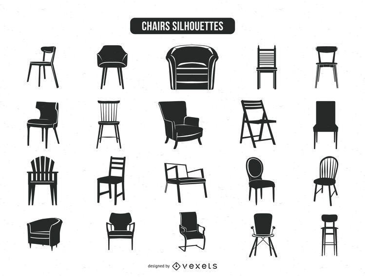20 chair silhouettes collection 20 chair silhouettes collection