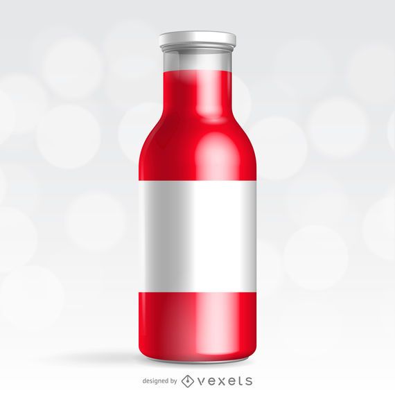 Red bottle packaging mockup Red bottle packaging mockup