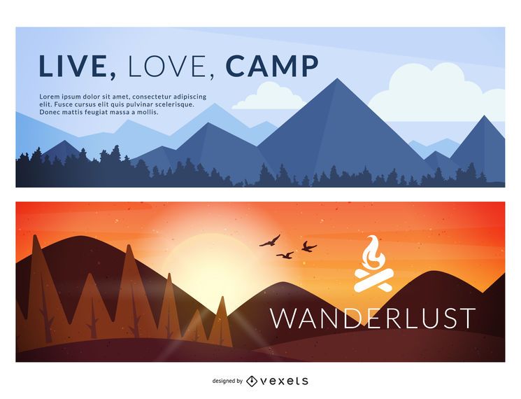 Set de camping ilustrado Set de camping ilustrado