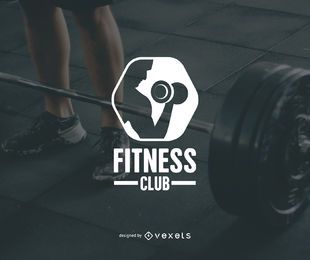 Modelo de logotipo do clube de fitness