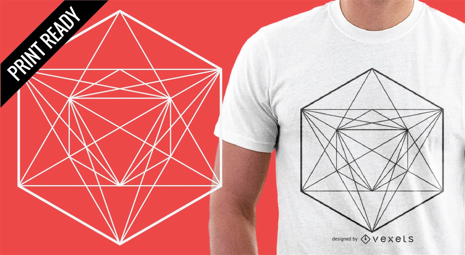 Geometria sagrada para o design de uma camiseta
