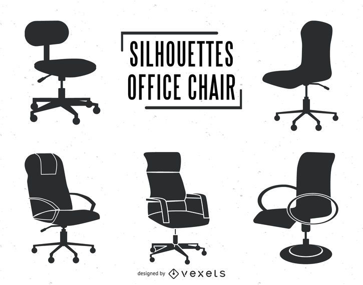 Office chair silhouettes set Office chair silhouettes set