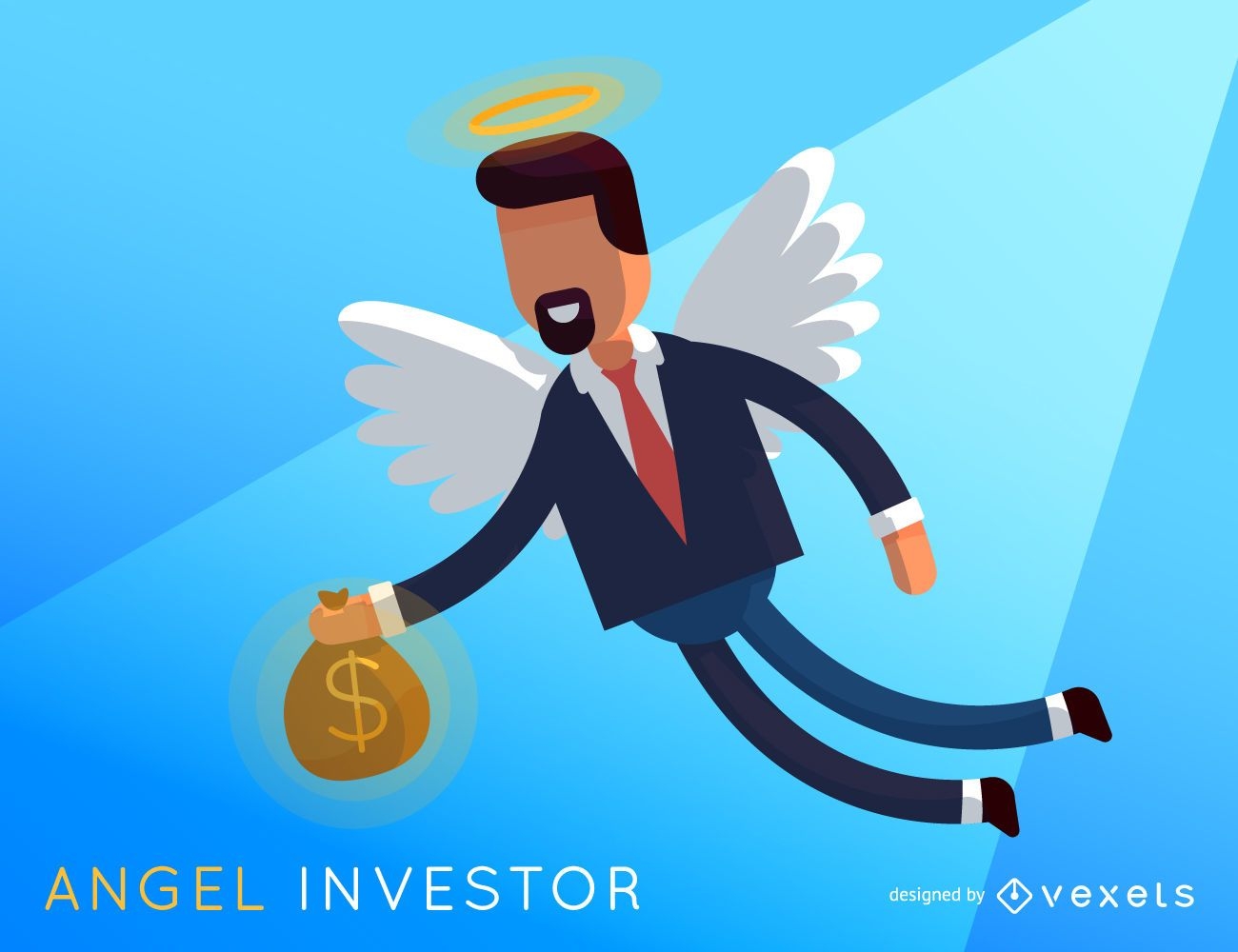Ilustração de investidor anjo