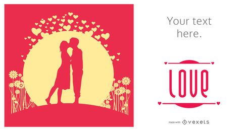 Tarjeta ilustrada del día de San Valentín Tarjeta ilustrada del día de San Valentín