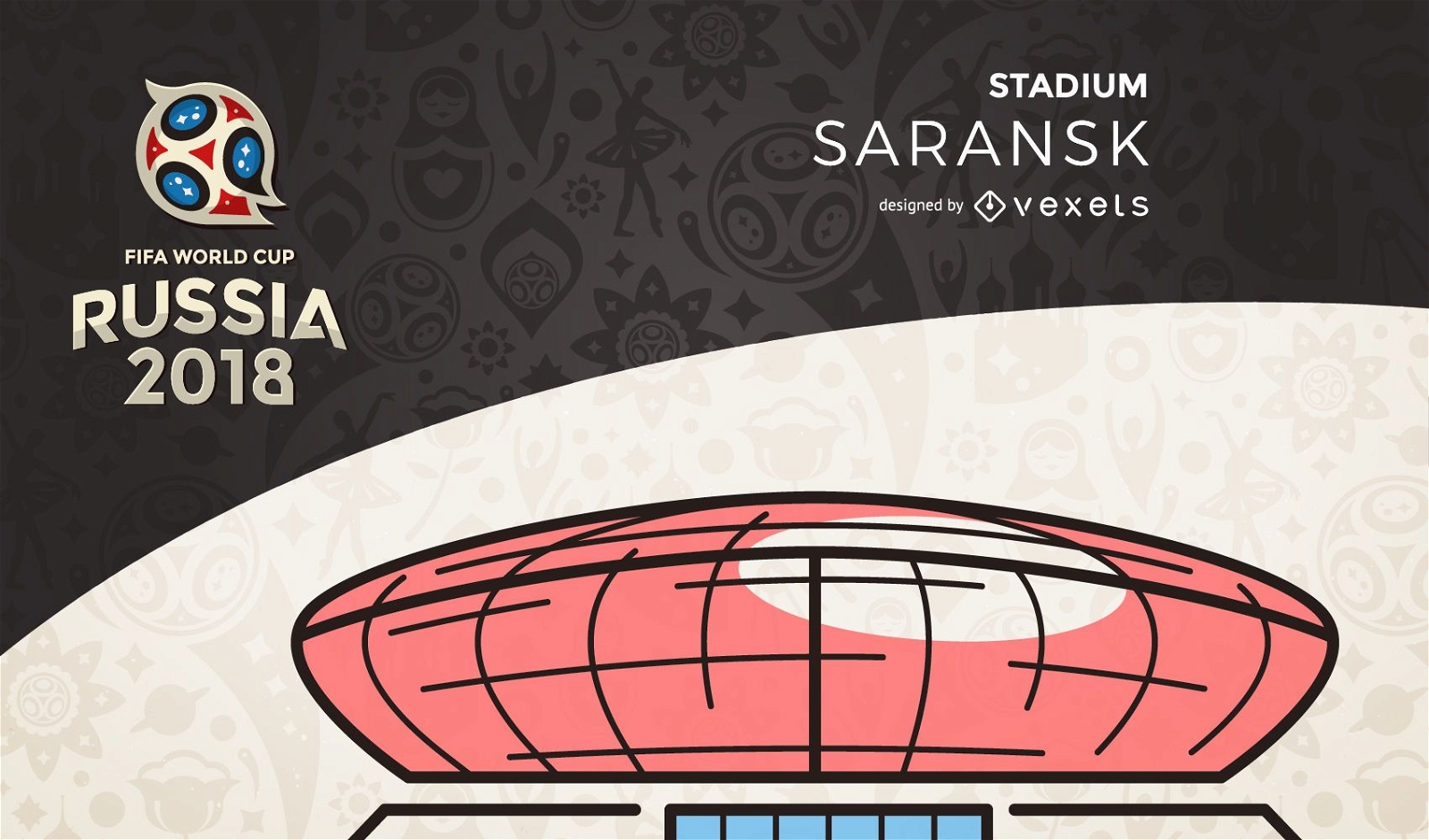 Russland 2018 Saransk Stadion
