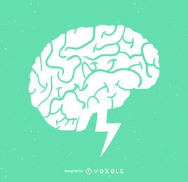 Brain light bulb concept illustration Brain light bulb concept illustration