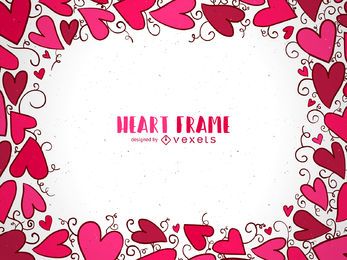 Marco del corazón dibujado a mano San ValentÃn Marco del corazón dibujado a mano San ValentÃn