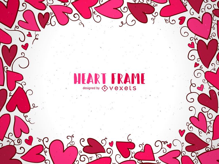 Marco del corazón dibujado a mano San Valentín Marco del corazón dibujado a mano San Valentín