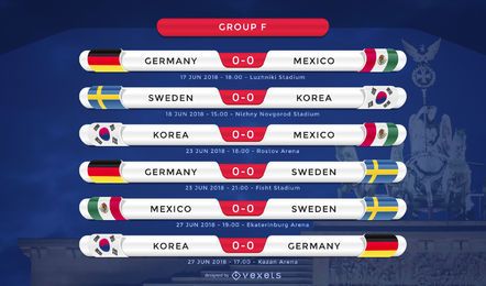 Russia 2018 Group F Fixture Vector Download