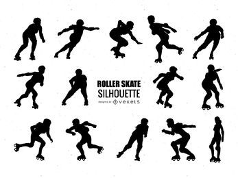 Roller skating silhouette collection