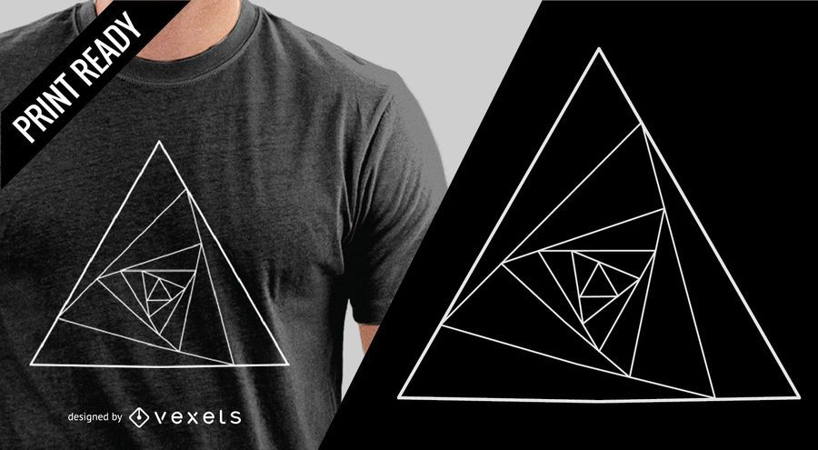 Design de t-shirt triângulo abstrato Design de t-shirt triângulo abstrato