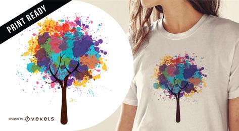 Abstract tree t-shirt design