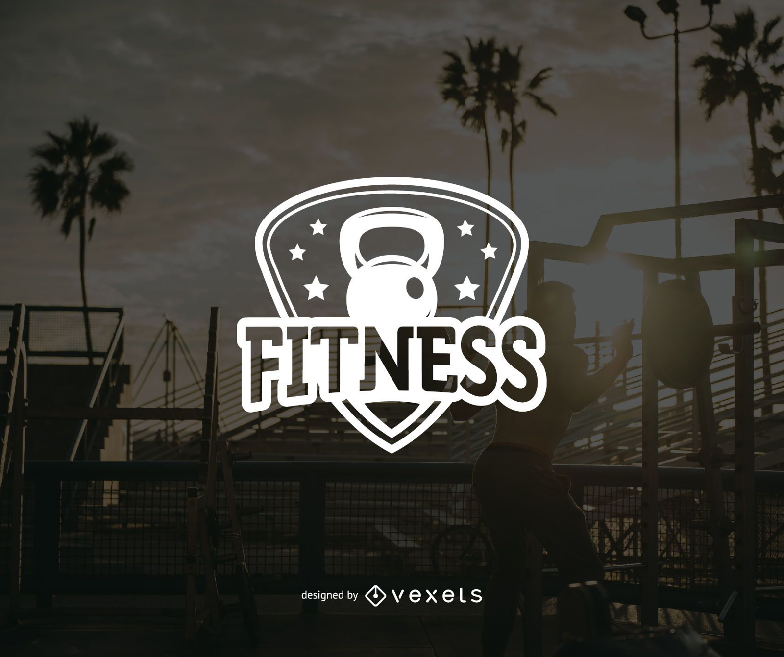 Modelo de crach? de logotipo de fitness