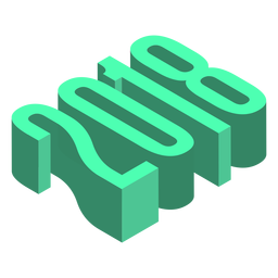 2018 logo verde 3d Diseño PNG