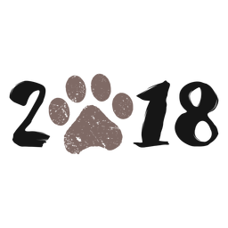 2018 perro año 2018 logo Diseño PNG