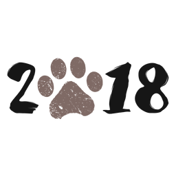 Logotipo do cão de 2018 no ano de 2018