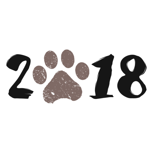 2018 perro a?o 2018 logo Diseño PNG