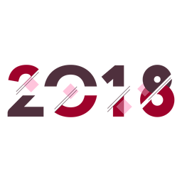 2018 año elegante Diseño PNG Transparent PNG