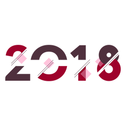 2018 elegantes Jahr PNG-Design