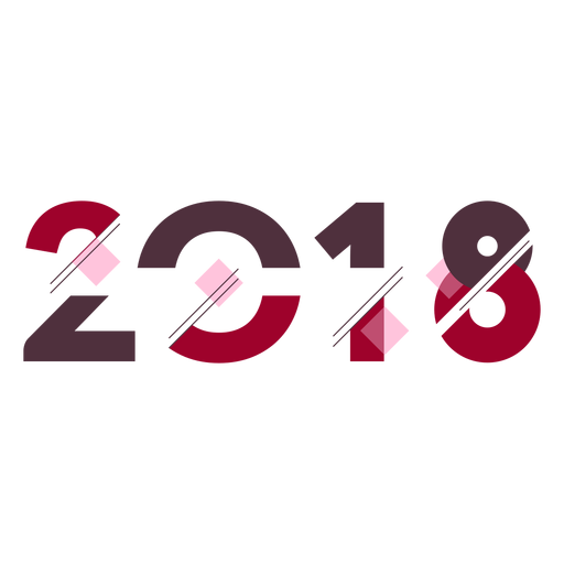 2018 elegant year PNG Design